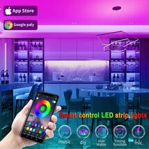 LEDテープライト 10m Povezon Bluetooth ストリップライト SMD 5050 DIY 切断可能 _画像2