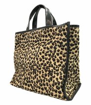 【1円スタート】 フルラ レオパード柄トートバッグ ハラコ レディース FURLA_画像2