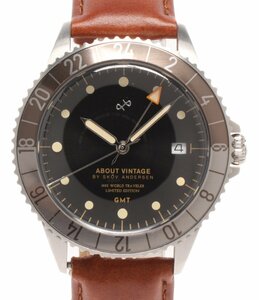 腕時計 1982 GMT クオーツ ブラック メンズ ABOUT VINTAGE