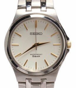 訳あり セイコー 腕時計 7N01-0DM0 スピリット クオーツ ホワイト メンズ SEIKO [0304]