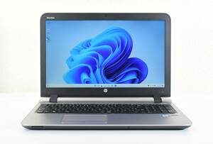 HP ProBook 450 G3/Core i5-6200U/メモリ8G/SSD 256G + HDD 500G/DVD-RW/15.6インチ/高解像度1920x1080/Windows 11/中古ノートパソコン 