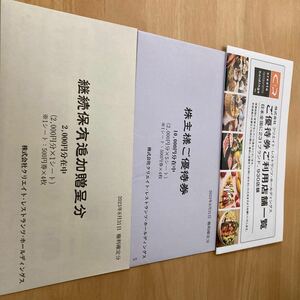 クリレス　株主優待券12000円分　有効期限24/5/31迄