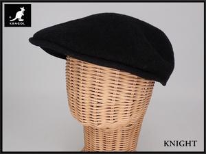 送料無料 KANGOL ウールハンチング・M/56cm★カンゴール/英国製 イングランド製/帽子/黒/23*11*4-18