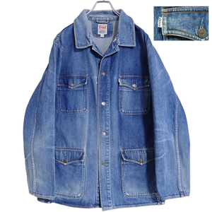 5099/Levi's ホワイトタブ デニム カバーオールジャケット Lsize●洗濯プレス済●76003 ビンテージ ワーク リーバイス LEVIS 古着