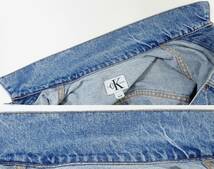 5109/CK Calvin Klein Jeans Gジャン M(大き目) アーム太目●洗濯プレス済●デニム ジャケット トラッカー 古着_画像7