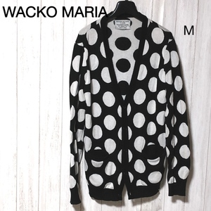 ワコマリア ドット カーディガン M/WACKO MARIA 水玉 バックプリント コットン