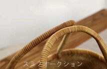 超人気 ！竹編み上げカゴバック 手作りバスケット お洒落買い物カゴ　収納バッグ 竹編み上げカゴバック_画像4