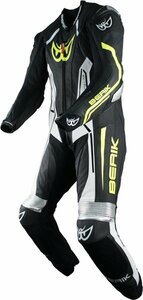 ヨーロッパモデル BERIK ベリック 牛革 レーシングスーツ BLACK/YELLOW 9059 54 2XLサイズ サンプル品