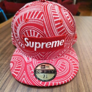 Supreme シュプリーム キャップ ニュー エラ 中古 75/8