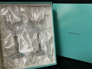 Tiffany & Co. ティファニー フローレット ワイングラス 2客セット 箱入り ペアグラス 洋食器 ガラス MADE IN JAPAN K-1006-01