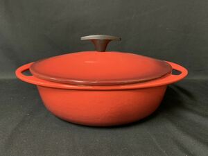 LE CREUSET ル・クルーゼ センセーション 24㎝ 2.6L オレンジ系 レッド系 ココット ロンド 両手鍋 料理 調理器具 K-1102-07 