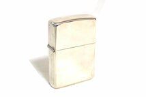 1円●磨き済●希少スターリングシルバー製●ZIPPO ジッポー●オイルライター●ロゴ SV925 ヴィンテージ 1995年製 ボルドーベロア箱付き_画像3