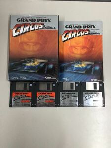 □PC-9801シリーズ　鈴鹿サーキット　レーシングゲーム　グランプリサーカス　パソコンソフト　レトロゲーム　フロッピーディスク　28-196
