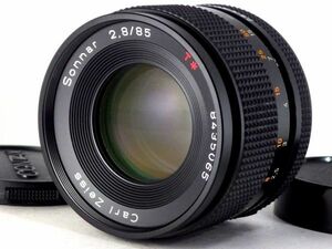 送料無料!! CONTAX Carl Zeiss Sonnar 85mm F2.8 T* MMG 美品 完動 コンタックス プラナー カールツァイス カメラ レンズ 一眼レフ MF Lens