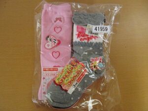 (41959)キッズ　女の子　靴下　ハイソックス・　クルー丈ソックス　3枚組　15～20㎝　計4足セット　未使用