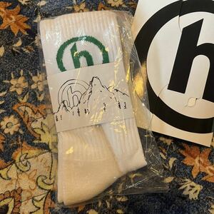 ヒドゥン HIDDEN 靴下 ソックス ヒデン socks White Green 緑 グリーン hiden supreme ソックス クルーネック 正規品