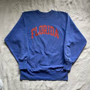 チャンピオン リバース ウィーブ トレーナー スウェット XL FLORIDA カレッジ プリント ブルー オレンジ 80s 90s 古着 ヴィンテージ YALE