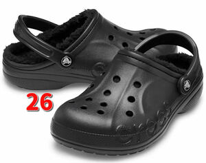 送料無料【26cm】ボア付き クロックス バヤ ラインド クロッグ Baya Lined Clog Crocs カラー: Black ブラック