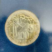 ●【外国銀貨】1985年 100フラン 銀貨 エミール・ゾラ SV900 15g ケース付★20208F_画像3