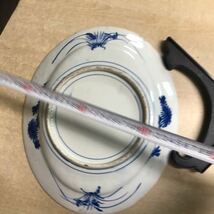 td1104 染付　皿　伊万里 古美術 幕末 陶器 骨董品 有田 古 アンティーク 和食器_画像4