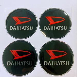 ホイールセンターキャップシール 保護フィルム付き　4個セット　56mm ホイールセンターキャップシール DAIHATSU 赤