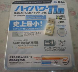 △PLANEX GW-USMicroN 無線LAN子機 Wi-Fi USBアダプタ 11n/g/b対応 XXLink Kai推奨アダプタ 中古