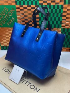 1円◇極美品◇LOUISVUITTON◇ヴェルニ◇ペルル◇モノグラム◇リードpm◇艶消し◇メタリックブルー◇ルイヴィトン◇ミニトートバッグ◇