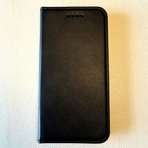 iPhoneSE(第二世代)・iPhone8/7共通対応 レザーケース 手帳型 カード収納 スリム型 シンプル ブラック レザー_画像8