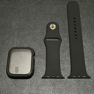 【2点セット】アップルウォッチ 41ｍｍ対応 ケースカバー+スポーツバンド 「ブラック」バンドサイズ Sサイズ apple watch シリーズ 7 8