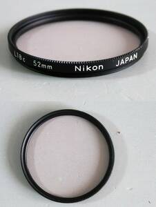 NIKON　(362)　 中古・レンズフィルター　52㎜　L1Bc　(レンズ保護兼用、紫外線吸収）　ニコン