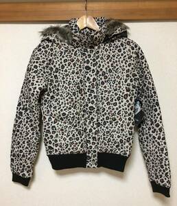 VOLCOM Girl's Volcom B1531203OXF lady's XS size puff jacket PuffJacket leopard print water repelling processing warm voru com new goods free shipping 