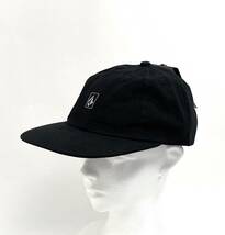 VOLCOM ボルコム D5542302BLK④ キャップ Cap 浅めの帽子 綿のキャンバス素材 ブラック色 ロゴパッチ Logo ヴォルコム 新品 即決 送料無料_画像1