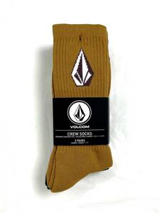 VOLCOM ボルコム D6342300RGR④ メンズ 靴下 3個セット ロゴ ソックス Socks US9-12 27cm-30cm 3色アソート ヴォルコム 新品 即決 送料無料