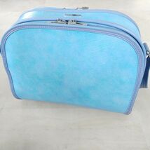 【☆1円スタート☆】Samsonite Silhouette サムソナイト シルエット TRAVEL BUREAU レザー ショルダー バッグ 肩掛け かばん ブルー系 #401_画像5