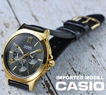 新品1円 逆輸入カシオ 最新作 ガンメタ＆ゴールド 30m防水 マルチファンクション 腕時計 新品 CASIO メンズ 激レア日本未発売_画像5