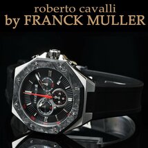 新品1円 フランクミュラー＆ロベルトカヴァリWネーム100m防水クロノグラフ【roberto cavalli BY FRANCK MULLER】腕時計スイス製 本物_画像1