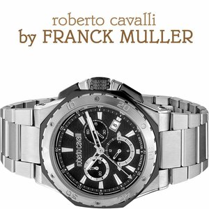 フランクミュラー＆ロベルトカヴァリWネーム 100m防水 クロノグラフ【roberto cavalli BY FRANCK MULLER】腕時計 スイス製 新品 本物