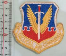 実物 米空軍 US AIR FORCE TACTICAL AIR COMMAND PATCH 米空軍 戦術航空司令部 パッチ エッジカット_画像2