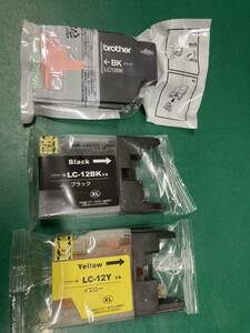 未使用◆ブラザー インクカートリッジ LC12BK×2個　LC12Yセット　黒と黄色の3個セット