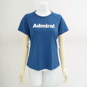 S1 2023SS Admiral アドミラル Tシャツ ミニマルビッグロゴTEE L 定価￥9900 ブルー系 レディース テニスウェア