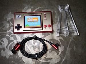 任天堂 ゲームウォッチ 台座・L型充電ケーブル付き / Nintendo GAME&WATCH SUPER MARIO BROS / スーパーマリオブラザーズ １・２・BALL 