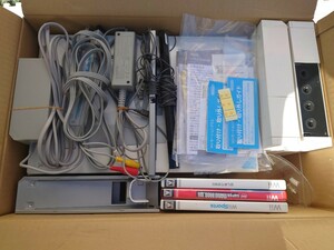 【ジャンク品】通電未確認 Nintendo Wii 本体 周辺機器 アダプター ゲームソフト セット 取説 箱 まとめて 任天堂 ニンテンドー