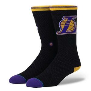 新品スタンスSTANCE LAKERS JERSEYバスケットボールクルーソックス★サイズ25.5～29cm★レブロン八村塁ロサンゼルスレイカーズ靴下★N2353B