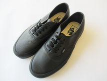 2023aw USA企画 VANS AUTHENTIC LEATHER BLACK/BLACK サイズ27cm/バンズヴァンズオーセンティック_画像2