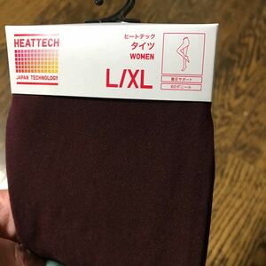 ユニクロ レディース　ヒートテックタイツ　L/XL 18wine 茶色　定価990円　未使用