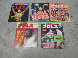 週刊プロレス・平成2年～・5冊まとめてにて / 昭和・平成プロレス・レジェンドレスラー面々