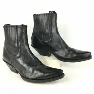 SENDRA/センドラ　本革/レザー/サイドゴアブーツ【EU40/Women's size -25.5cm　黒/ブラック】ウエスタン/ショートブーツ　管No.XA215