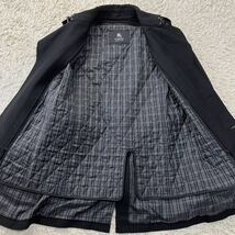 極美品 バーバリーブラックレーベル BURBERRY BLACK LABEL トレンチコート Mサイズ ヘリンボーン ライナー ウール生地 羊毛 黒 _画像5