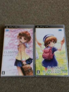 PSPソ CLANNAD クラナド 光見守る坂道で 上巻 + CLANNAD 光見守る坂道で 下巻　動作確認済 PSP ソフト6本まで、１８５円 