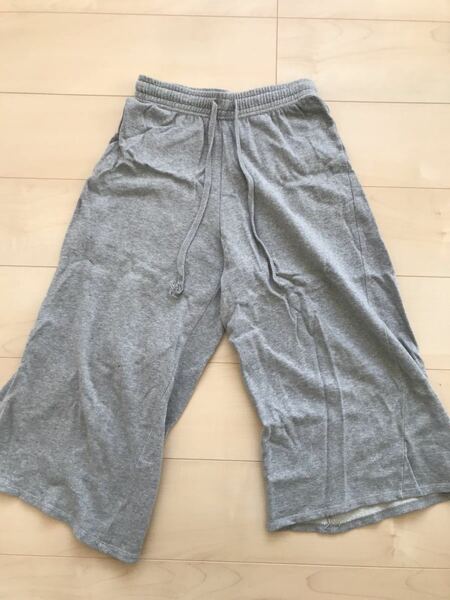 ZARA WOMAN SWEAT PANTS ザラ ウーマン ワイド スウェット パンツ ストレッチ テーパード センタープレス シルエット ガウチョ ハイ 85 94